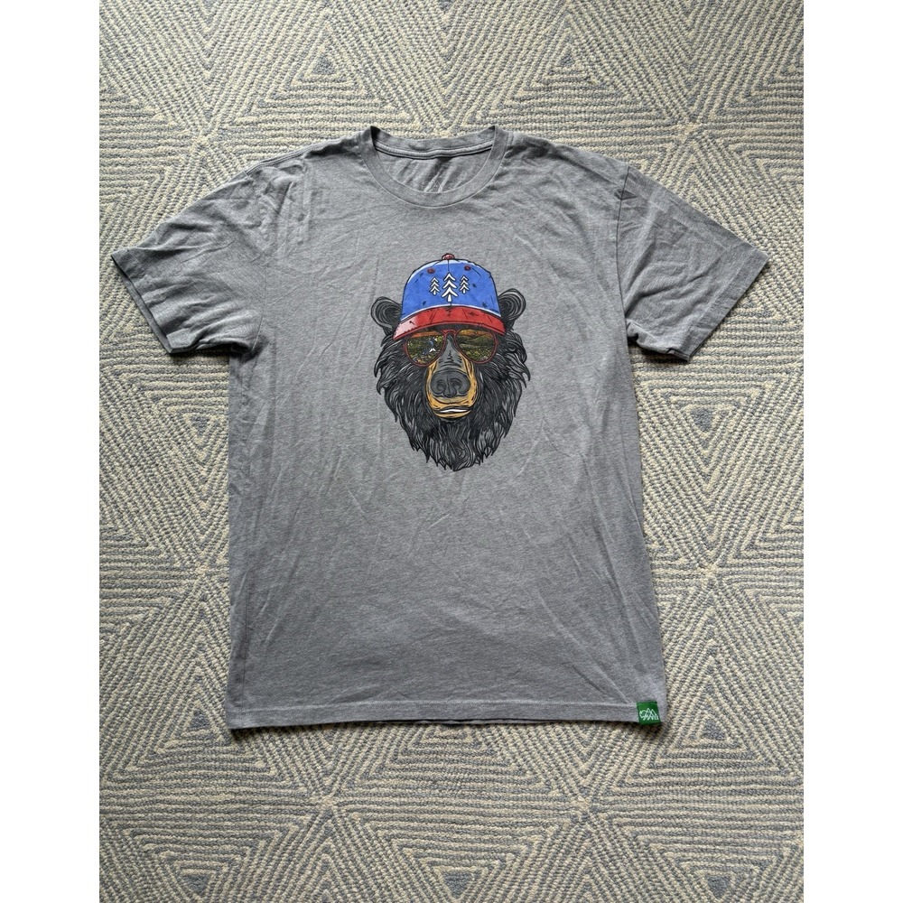 Wild Tribute‎ Miami Vice Appalachian Bear T-Shirt - Gray - Large